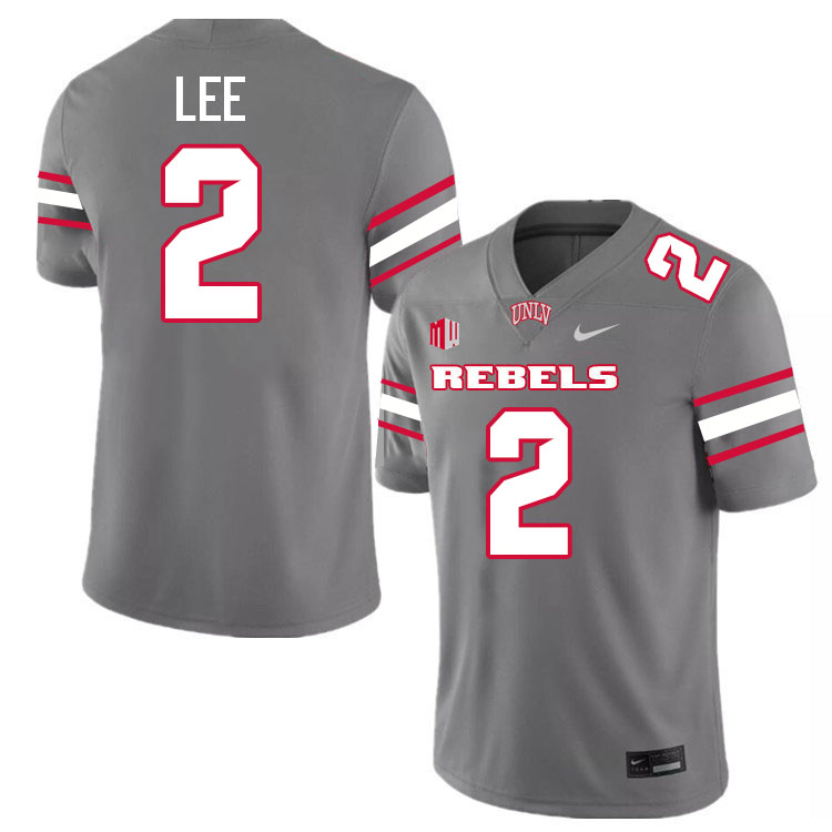 UNLV Rebels #2 Keyvone Lee College Football Jerseys,Uniforms-Grey